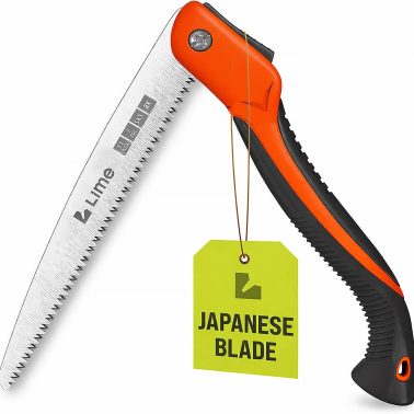 GROWIT Folding Camping saw 11 Inch - Heavy Duty Pruning Saw with Triple-Cut SK5 Blade, 7 TPI Razor Teeth for Tree Trimming, Wood Cutting, Camping, Bushcraft, and Gardening